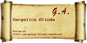 Gergelics Alinda névjegykártya